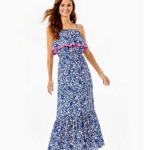 NWT LILY PULITZER Aida ruffle maxi dress